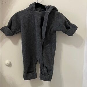 Lands' End Charcoal Kids One Piece Footie